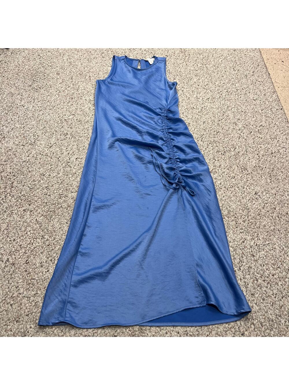 House of Harlow 1960 Side Ruched Satin Midi Dress XS Formal Party Summer